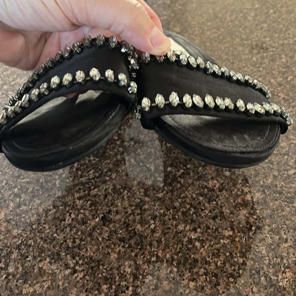 NO 21 LADIES black Crystal slides sandals-6M-GORGEOUS! - Picture 12 of 13